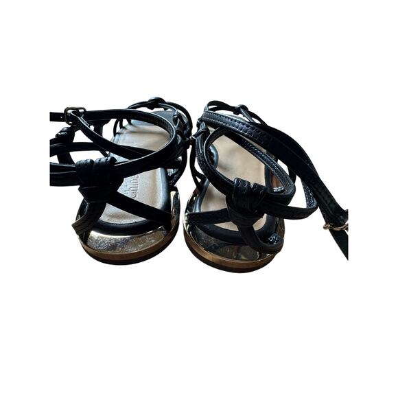 Chloe NIB Uma Knotted Leather Sandals in Black Size 40 - Picture 9 of 12